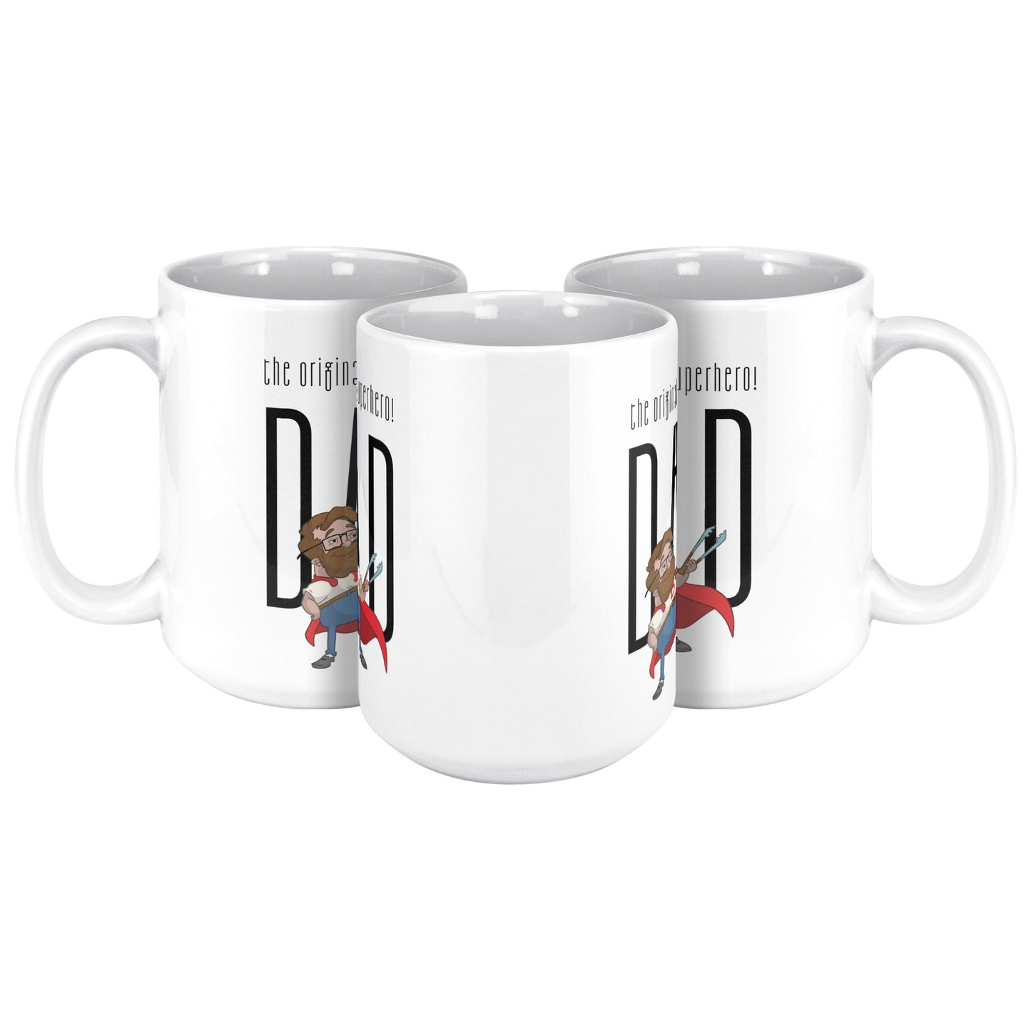 Cute Superhero Dad Father Day Mug 15 Oz - DUGO