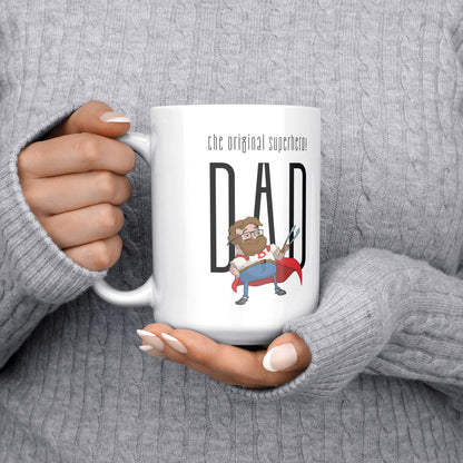 Cute Superhero Dad Father Day Mug 15 Oz - DUGO