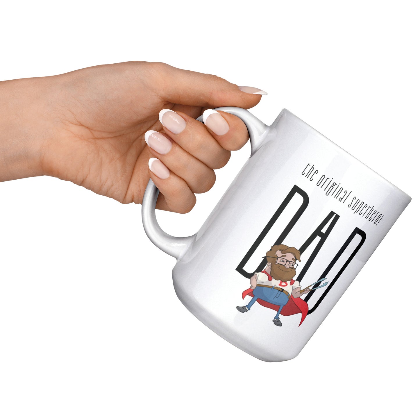 Cute Superhero Dad Father Day Mug 15 Oz - DUGO