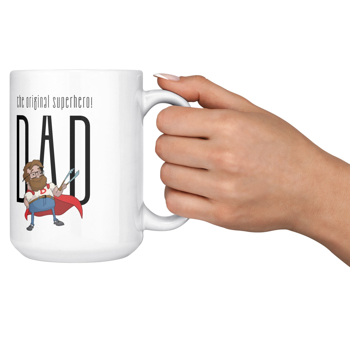 Cute Superhero Dad Father Day Mug 15 Oz - DUGO
