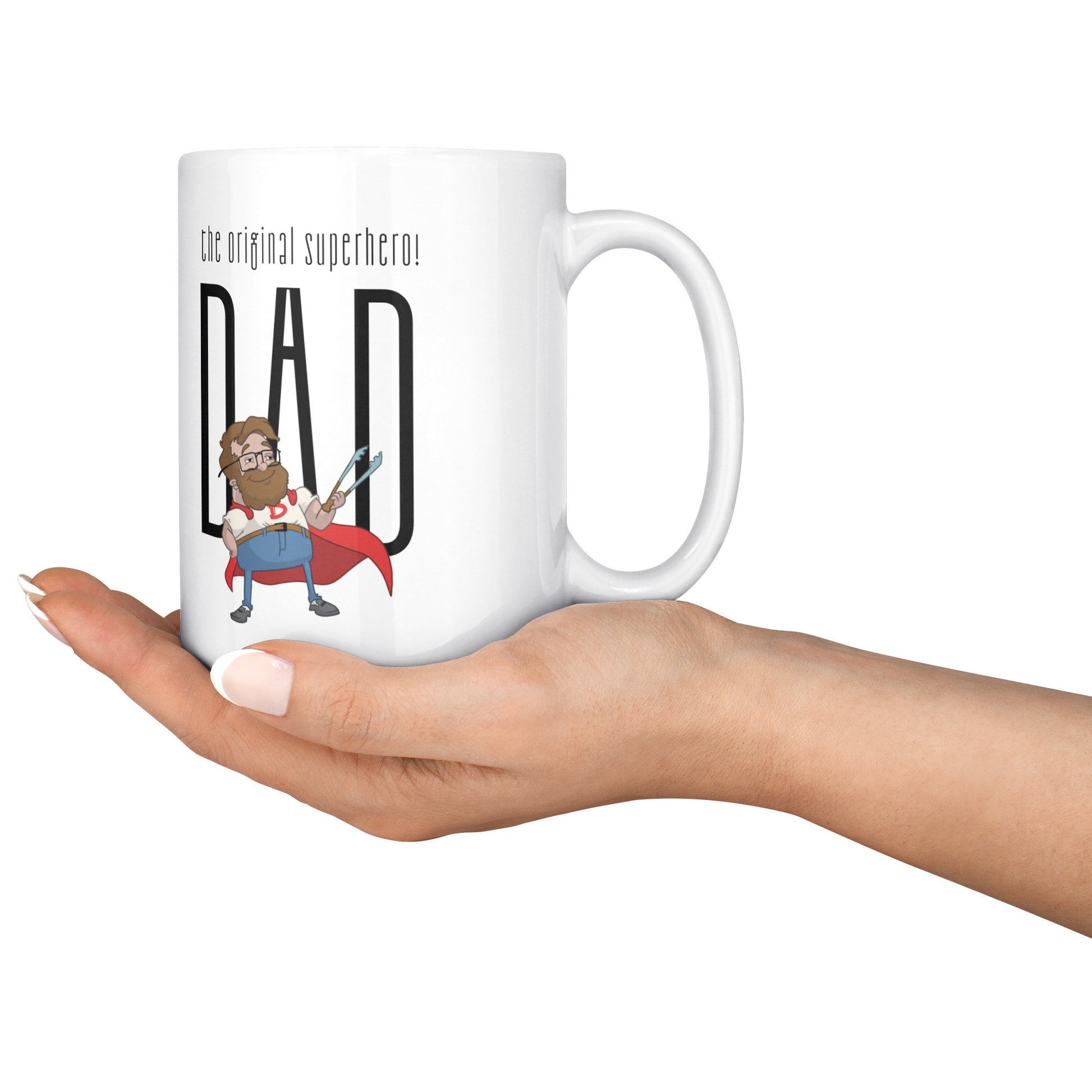 Cute Superhero Dad Father Day Mug 15 Oz - DUGO
