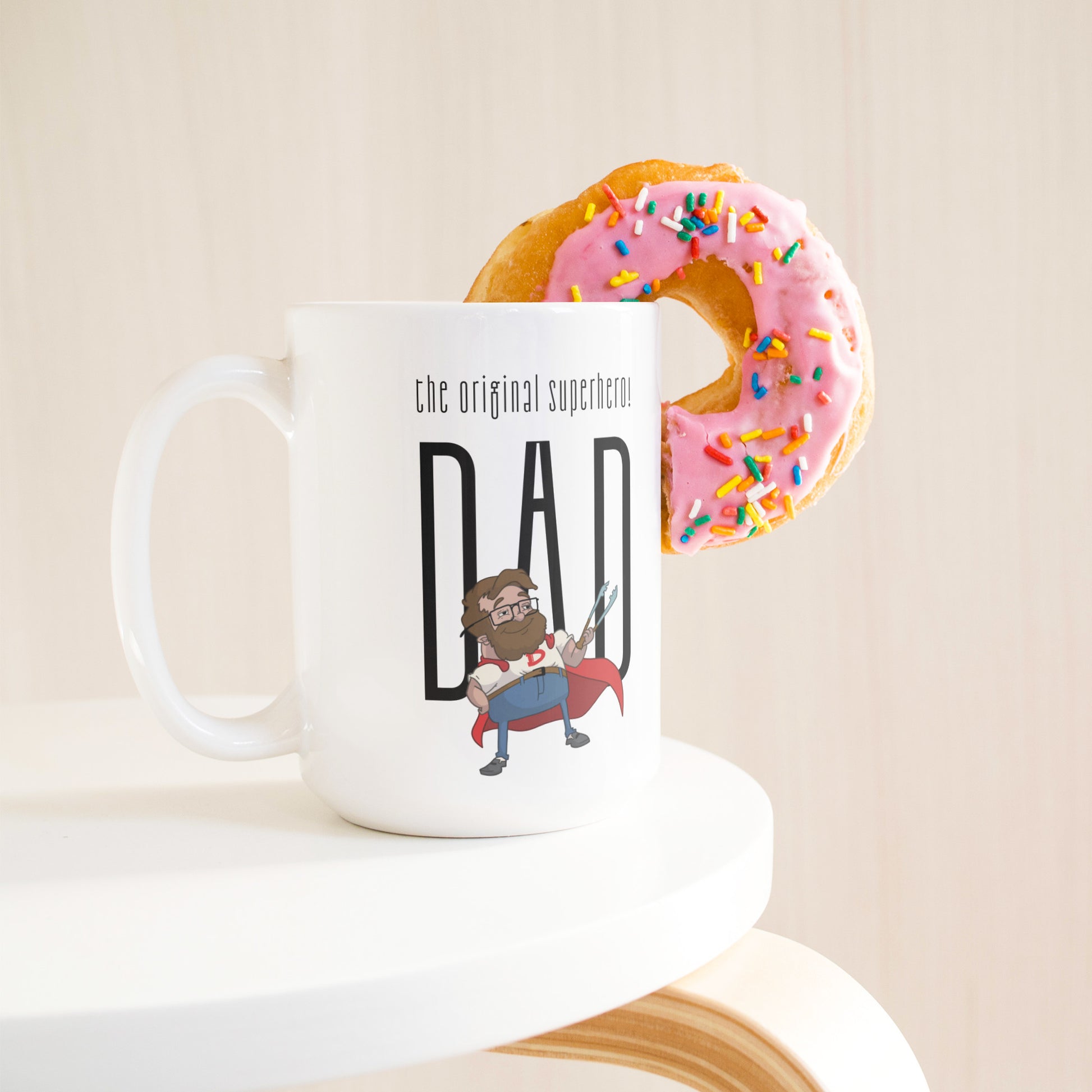 Cute Superhero Dad Father Day Mug 15 Oz - DUGO