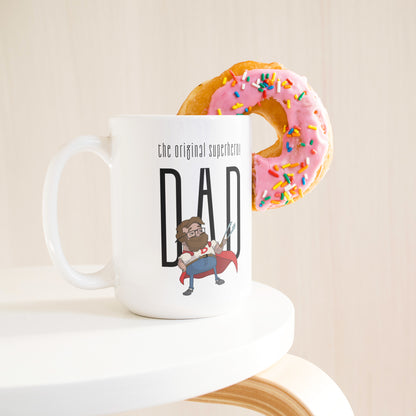 Cute Superhero Dad Father Day Mug 15 Oz - DUGO