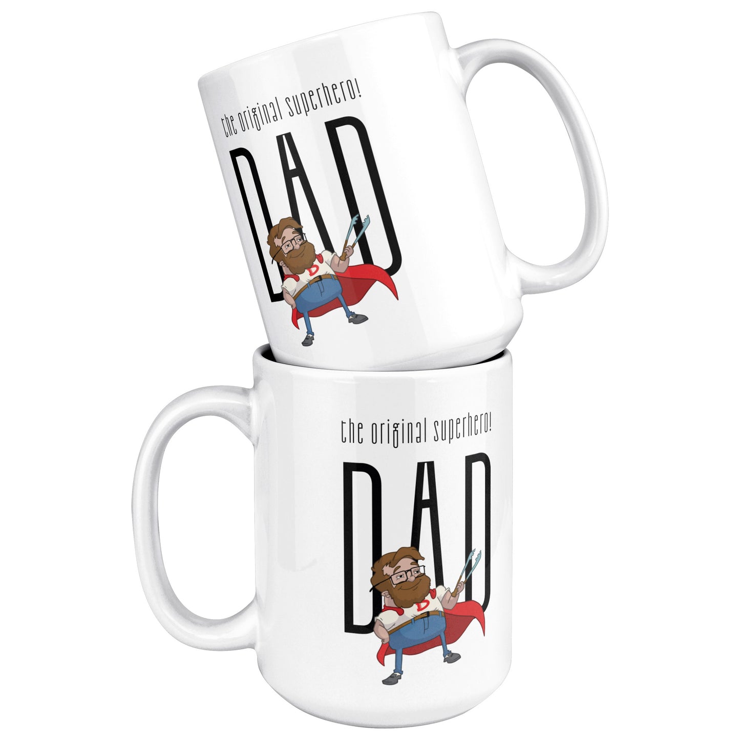 Cute Superhero Dad Father Day Mug 15 Oz - DUGO