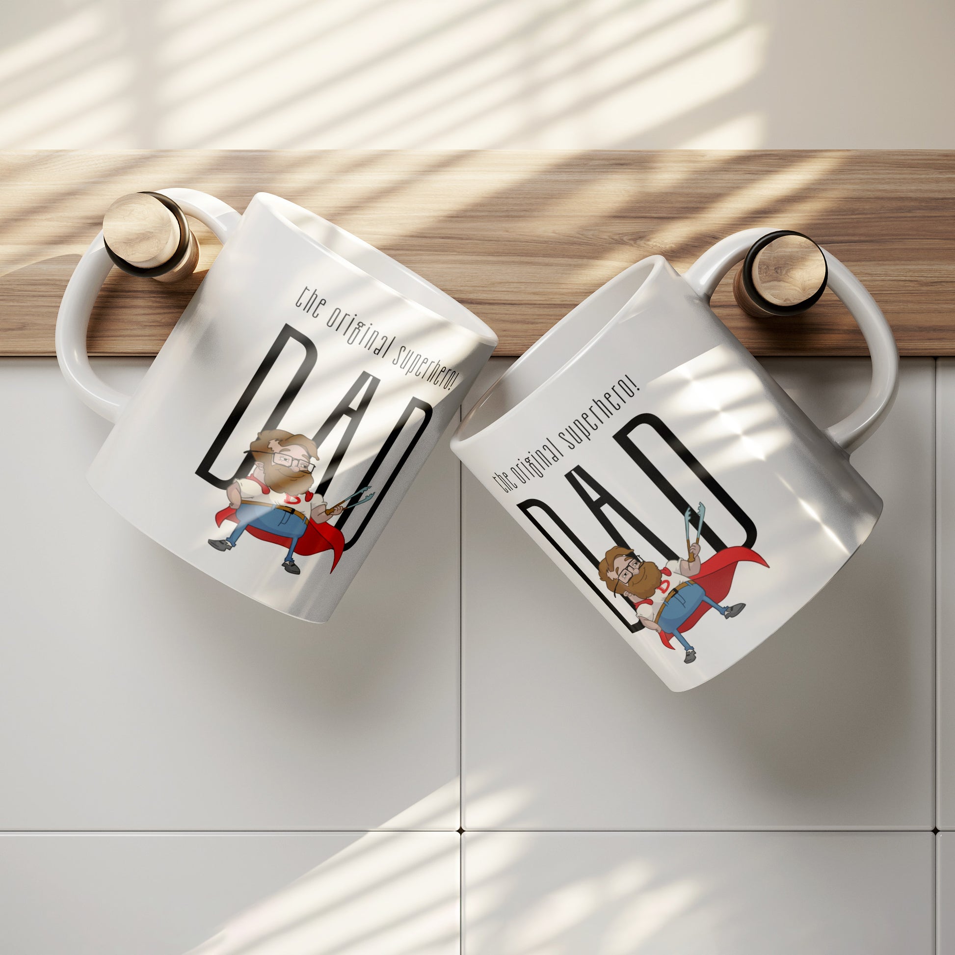 Cute Superhero Dad Father Day Mug Size 11 Oz - DUGO