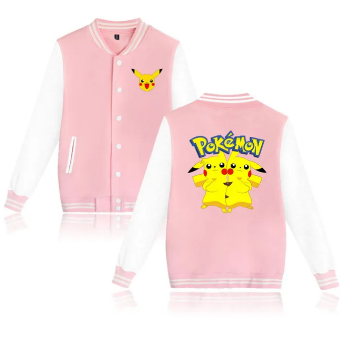 Baseball Jacket Pokemon Pikachu Streetwear Stylish