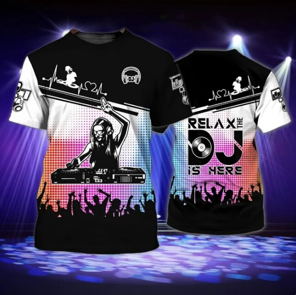 DJ Rock Music Tshirt For Men Leisure O neck Short Sleeve Stylish