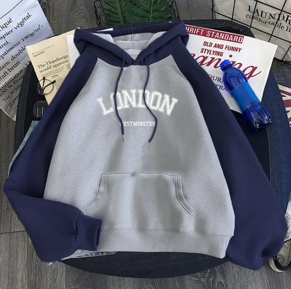 London Westminster Street Letter Print Woman Hoodies Fashion Sweatshirt Casual