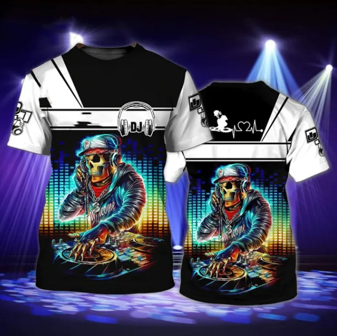 Fashion DJ Rock Music Tshirts Printed 3D