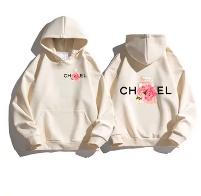 Fashion Alphabet Flower Perfume Hoodie Sweatshirt Streetwear Hooded