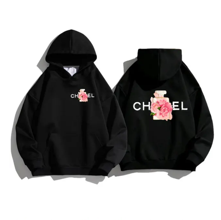 Fashion Alphabet Flower Perfume Hoodie Sweatshirt Streetwear Hooded