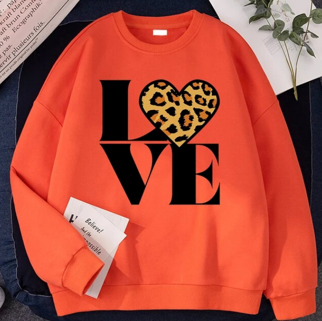 Sweatshirts Vintage Leopard Love Forever