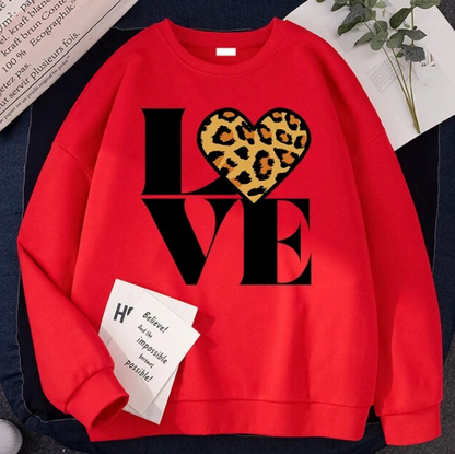 Sweatshirts Vintage Leopard Love Forever