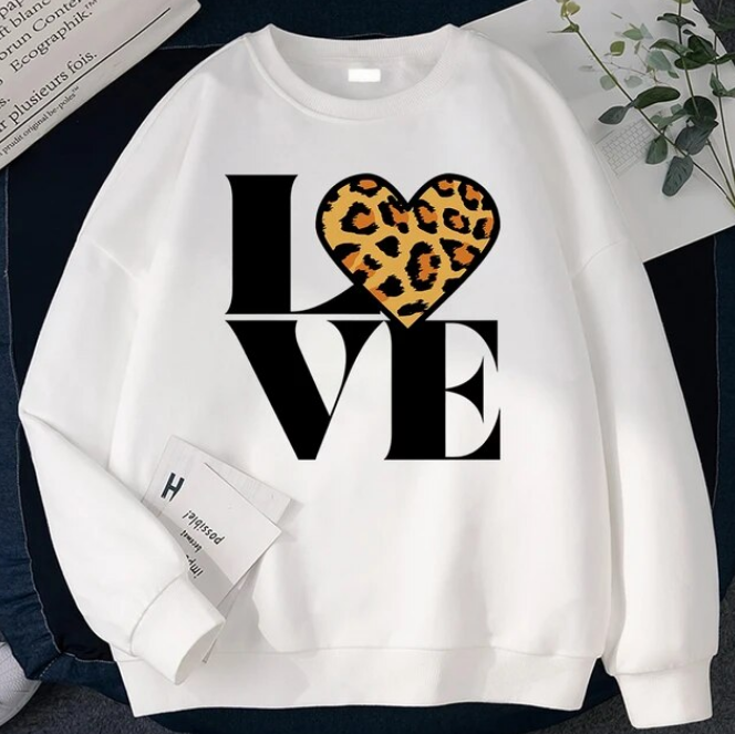 Sweatshirts Vintage Leopard Love Forever