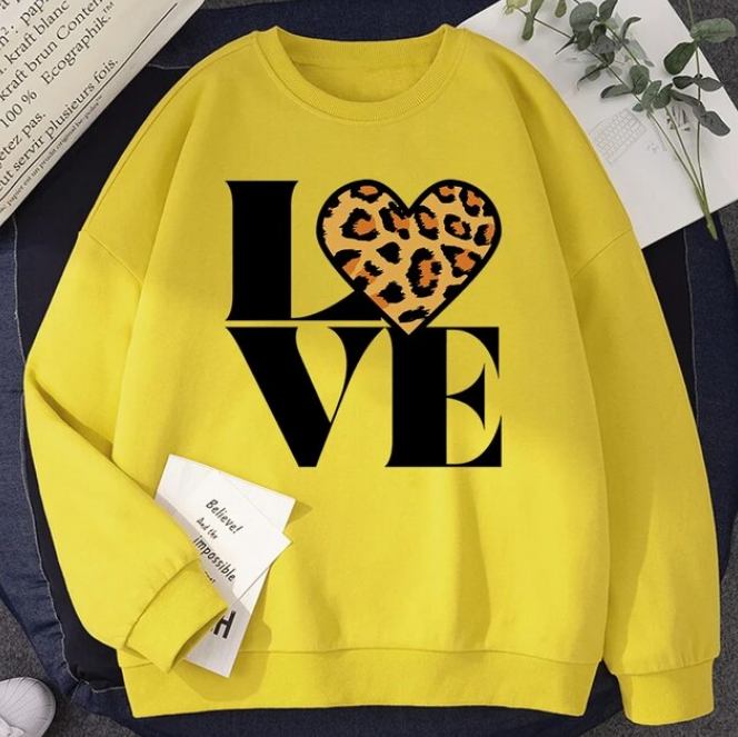 Sweatshirts Vintage Leopard Love Forever