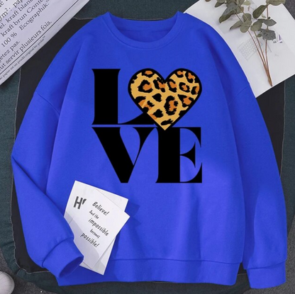 Sweatshirts Vintage Leopard Love Forever