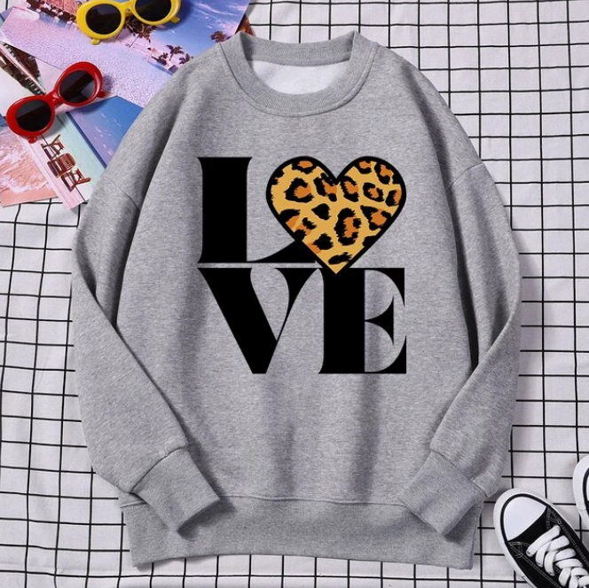 Sweatshirts Vintage Leopard Love Forever