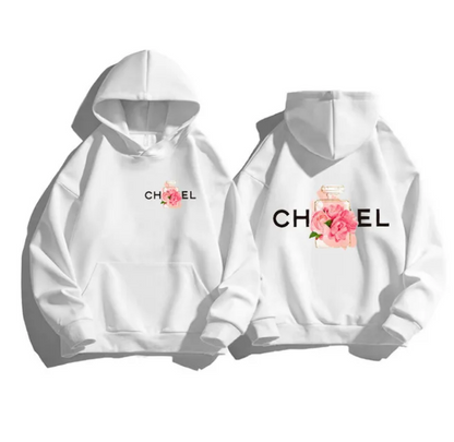 Fashion Alphabet Flower Perfume Hoodie Sweatshirt Streetwear Hooded