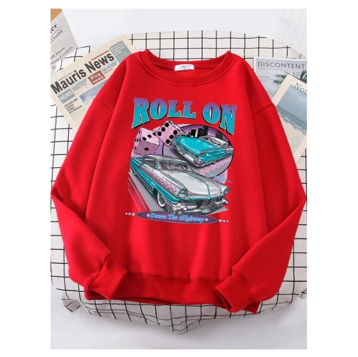 Roll On Down The Highway Street Personality Sweatshirt