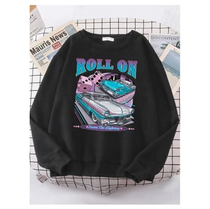 Roll On Down The Highway Street Personality Sweatshirt