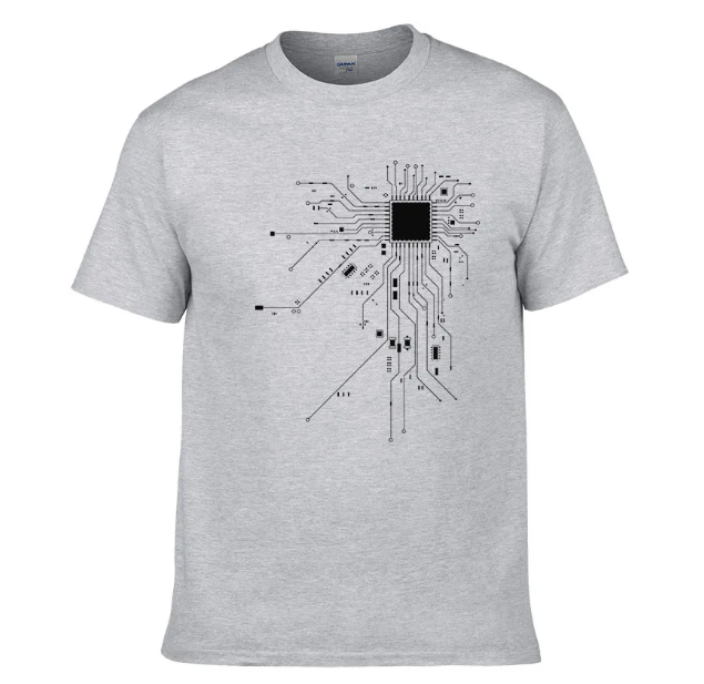 CPU Processor Circuit Diagram Tshirt Men