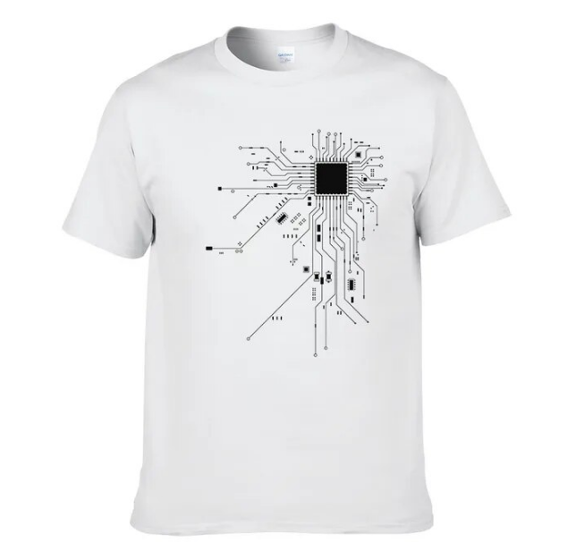 CPU Processor Circuit Diagram Tshirt Men