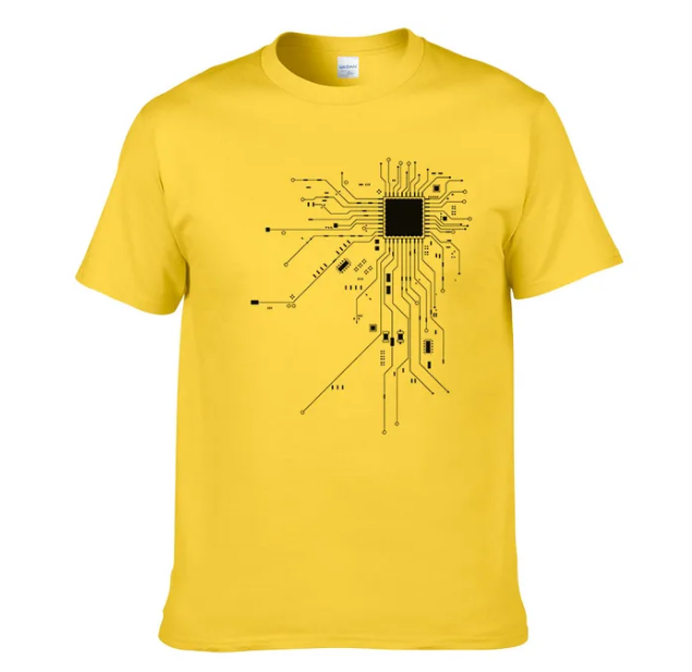 CPU Processor Circuit Diagram Tshirt Men - DUGO