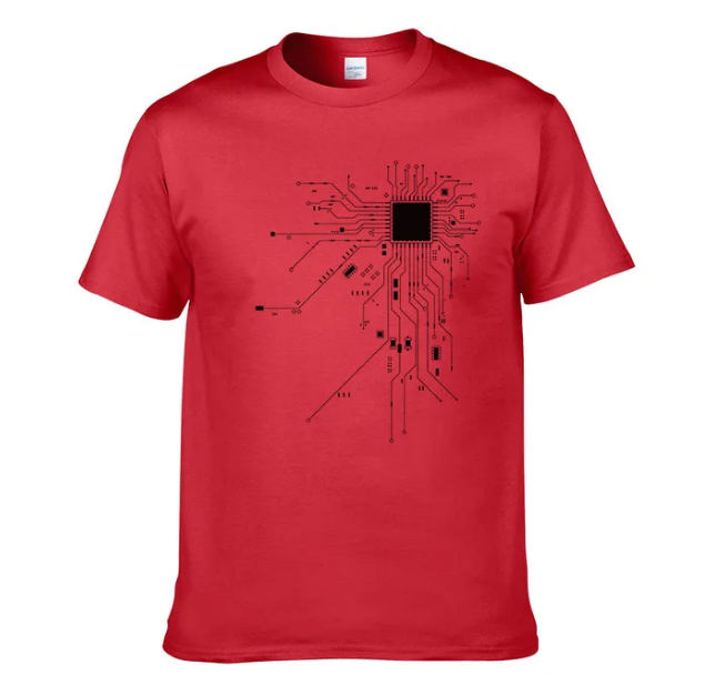 CPU Processor Circuit Diagram Tshirt Men