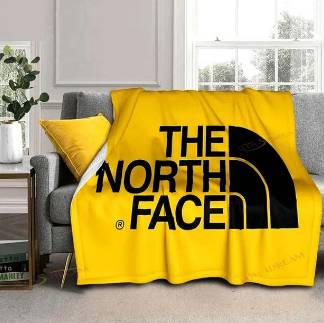 The North Face Logo Printed Bedspread Bed Plaid Sofa Blanket