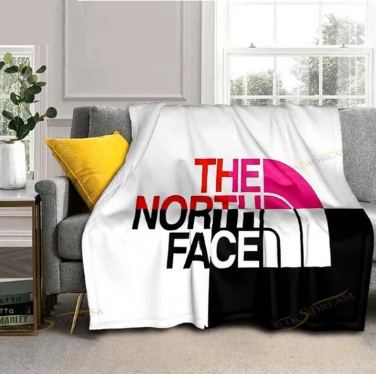 The North Face Logo Printed Bedspread Bed Plaid Sofa Blanket Unique