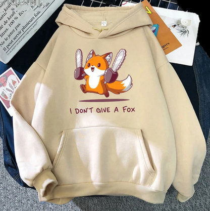 I Do Not Give A Fox Cute Animal Kawaii Hoodie Pullover Sweatshirts