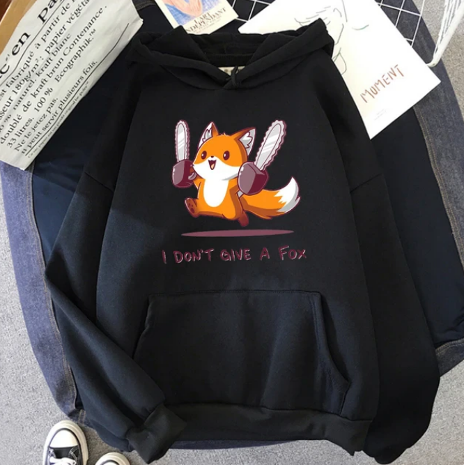 I Do Not Give A Fox Cute Animal Kawaii Hoodie Pullover Sweatshirts