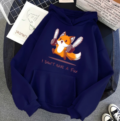 I Do Not Give A Fox Cute Animal Kawaii Hoodie Pullover Sweatshirts