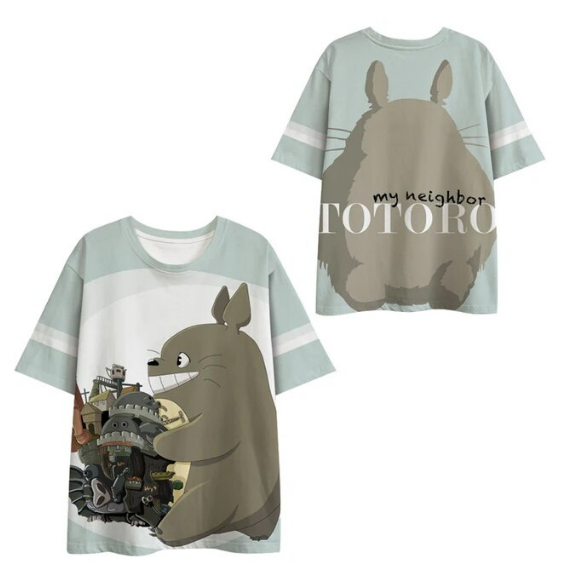 Anime My Neighbor Totoro 3D Print Spirited Away Tshirt Kute