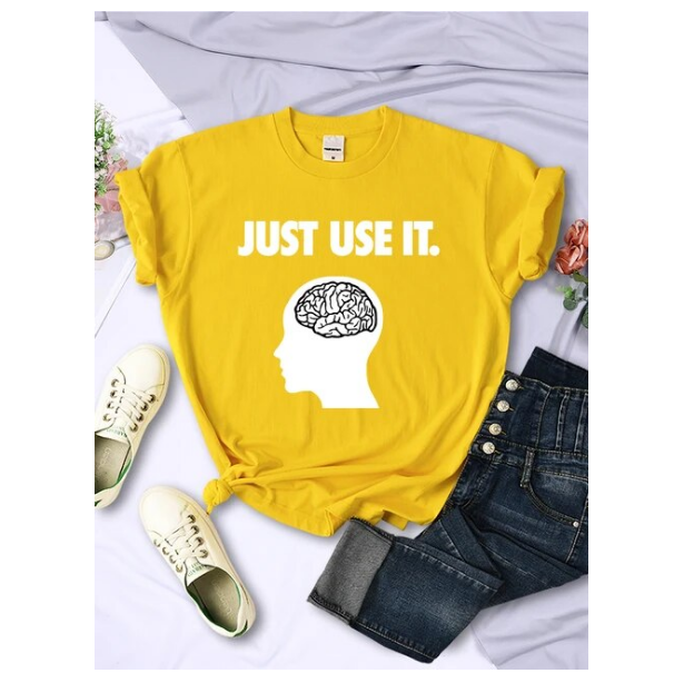 Tshirts Just Use Your Brain Womens Tee Clothing Funny Creativity