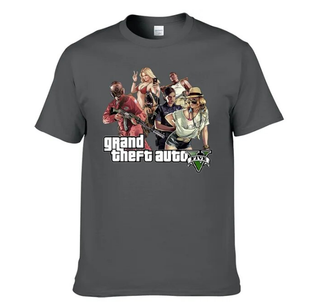 Tshirt Gta 6 Anime Game Novel Printing Casual