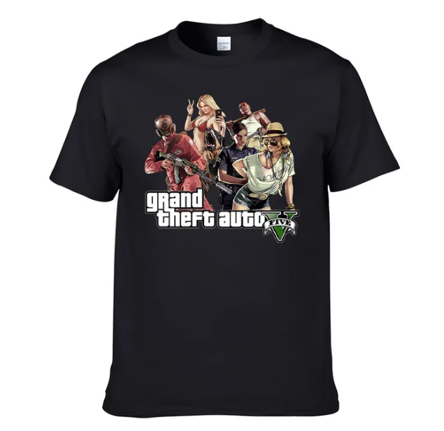 Tshirt Gta 6 Anime Game Novel Printing Casual