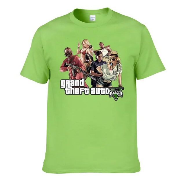 Tshirt Gta 6 Anime Game Novel Printing Casual