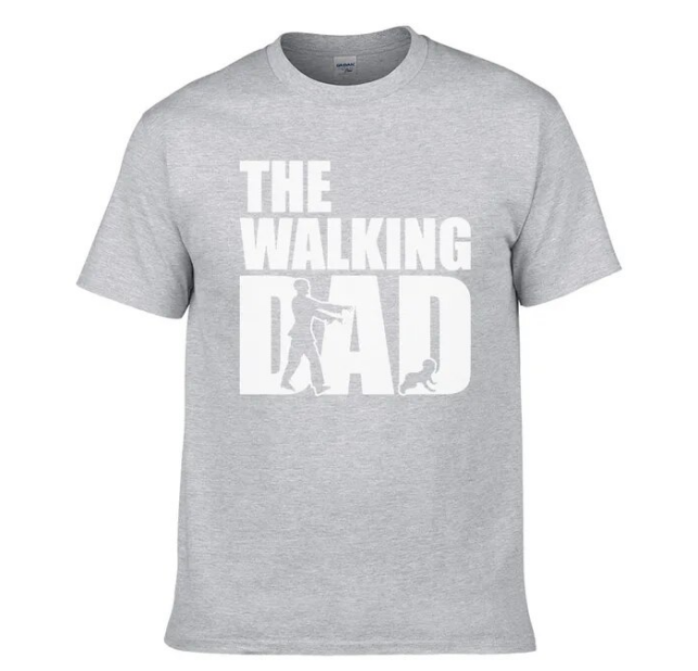 Tshirts Printed The Walking Dad Hip Hop Blouse Men - DUGO