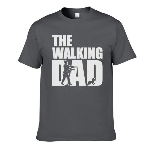 Tshirts Printed The Walking Dad Hip Hop Blouse Men - DUGO