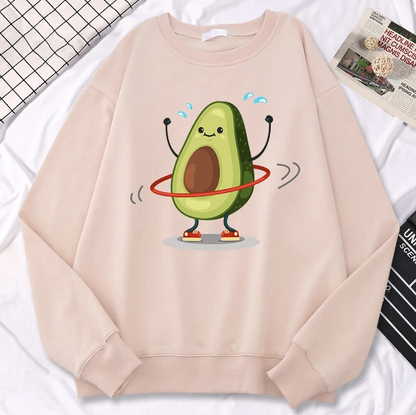 Pullovers Avocado Exercise And Rotation Soft Sweatshirt