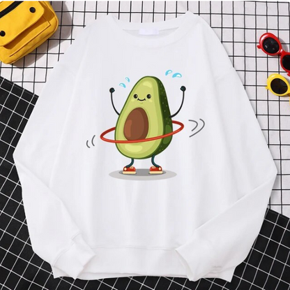 Pullovers Avocado Exercise And Rotation Soft Sweatshirt