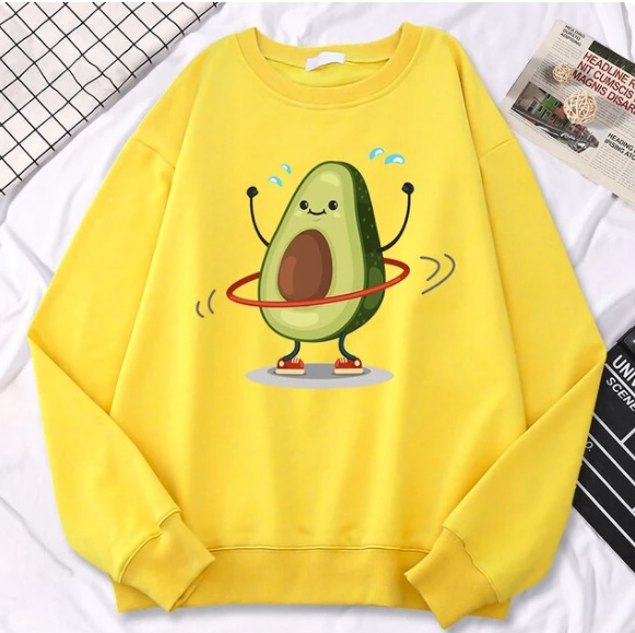 Pullovers Avocado Exercise And Rotation Soft Sweatshirt