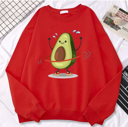 Pullovers Avocado Exercise And Rotation Soft Sweatshirt