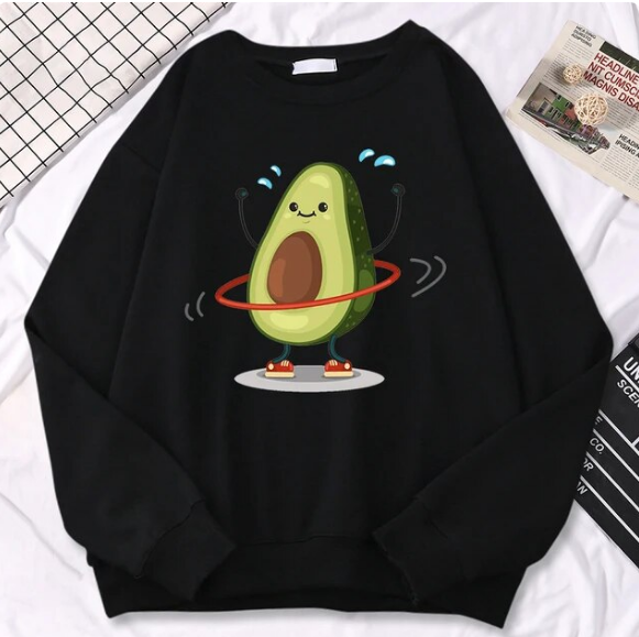 Pullovers Avocado Exercise And Rotation Soft Sweatshirt