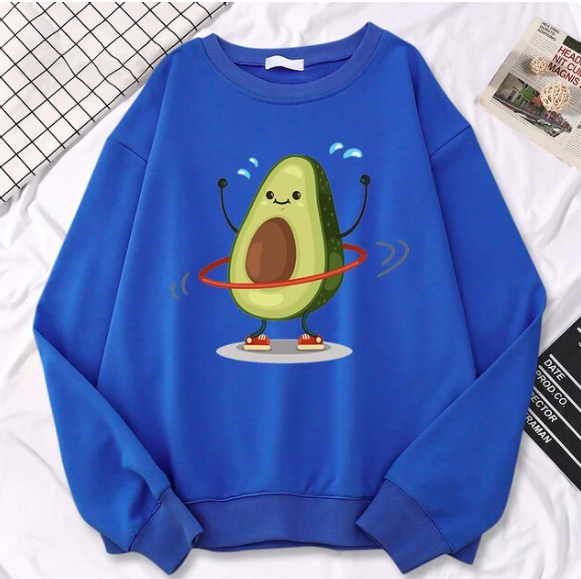 Pullovers Avocado Exercise And Rotation Soft Sweatshirt