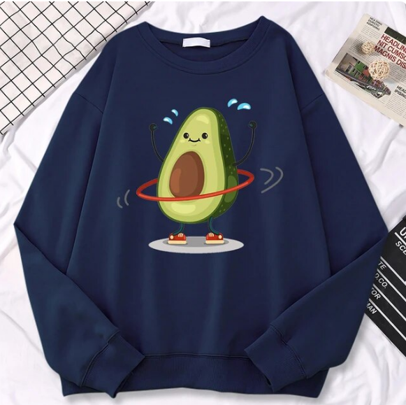 Pullovers Avocado Exercise And Rotation Soft Sweatshirt