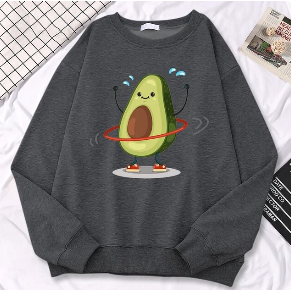 Pullovers Avocado Exercise And Rotation Soft Sweatshirt