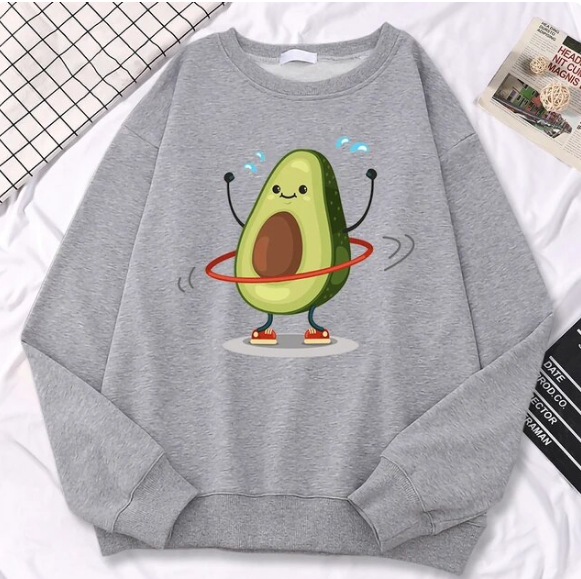 Pullovers Avocado Exercise And Rotation Soft Sweatshirt