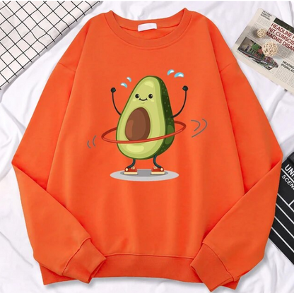 Pullovers Avocado Exercise And Rotation Soft Sweatshirt